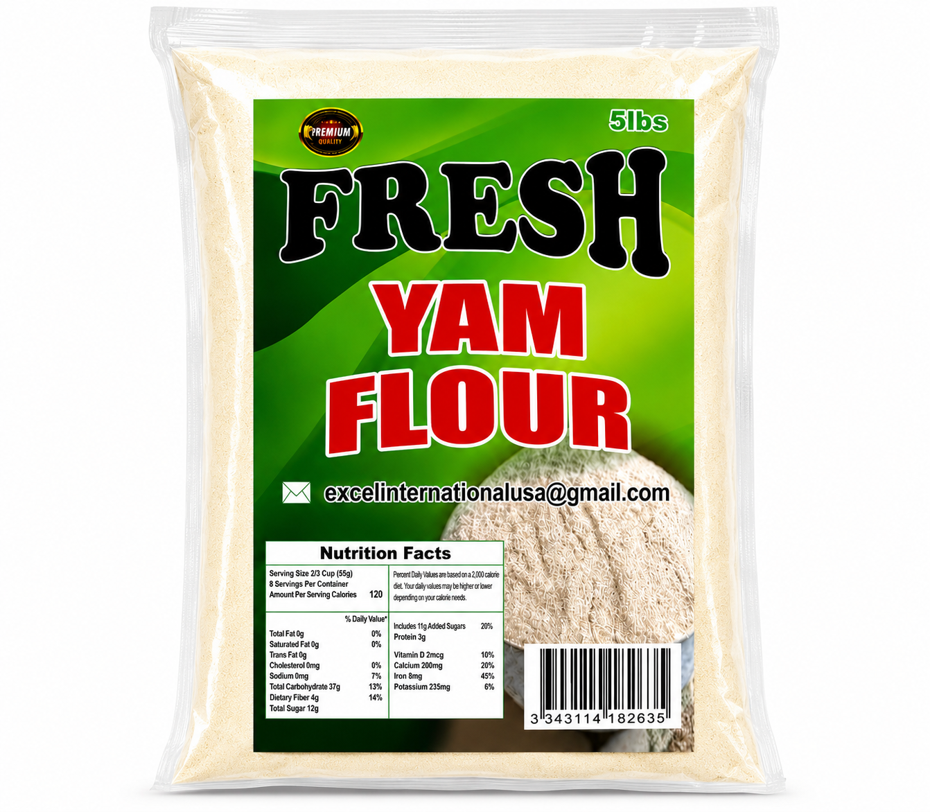 FRESH YAM FLOUR | ELUBO | AMALA | 5LB | 10LB | 20LB