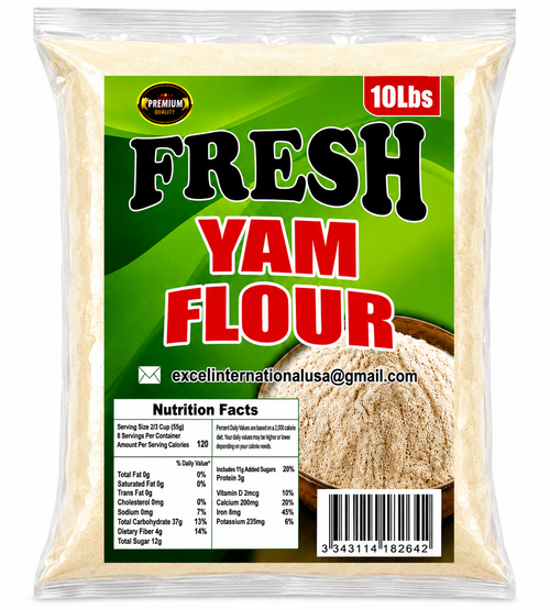 FRESH YAM FLOUR | ELUBO | AMALA | 5LB | 10LB | 20LB