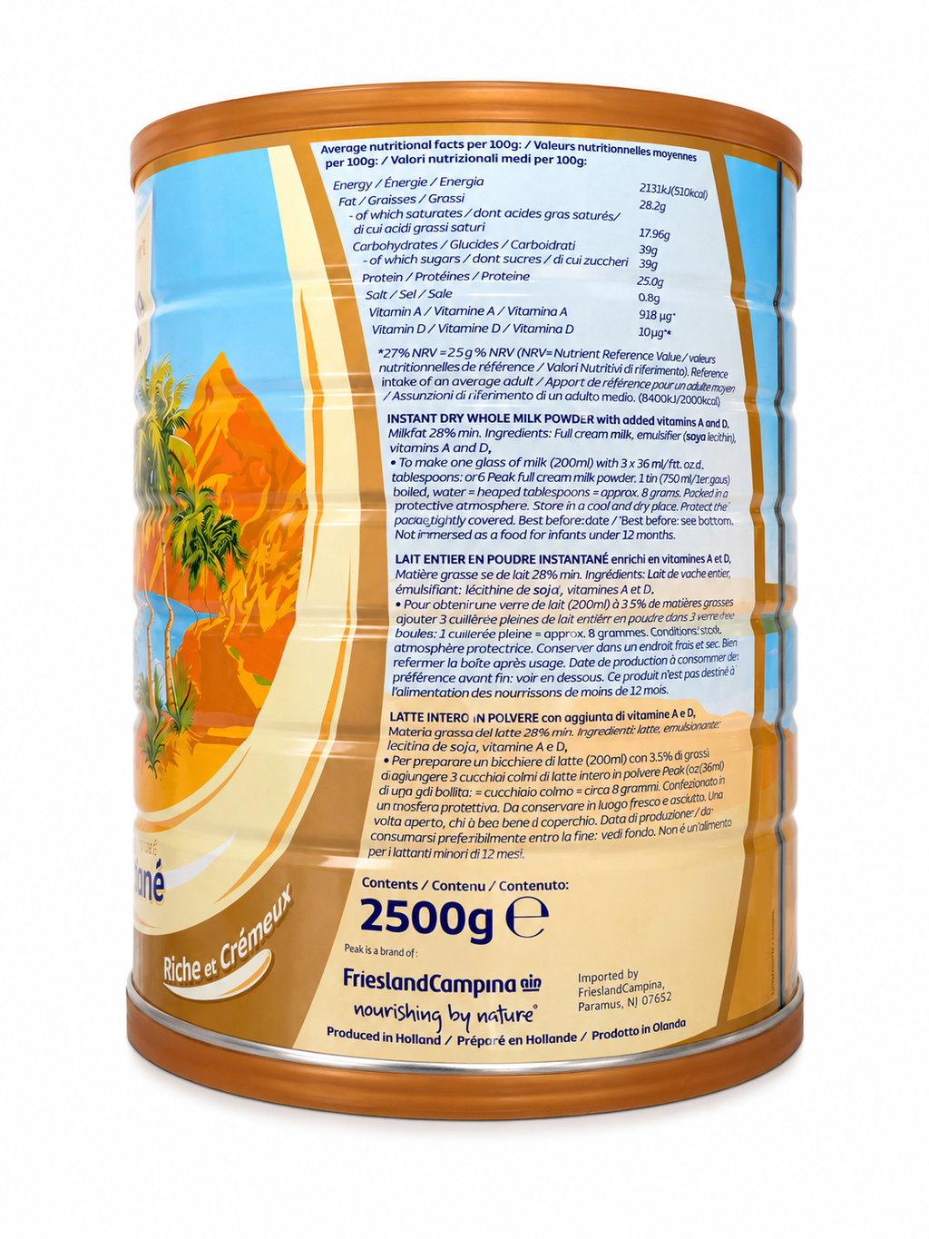 PEAK MILK | INSTANT WHOLE MILK POWDER | 900g | 2500g
