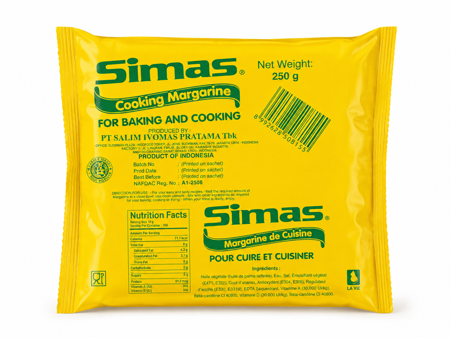 Simas Cooking Margarine for Baking and Cooking (250g)