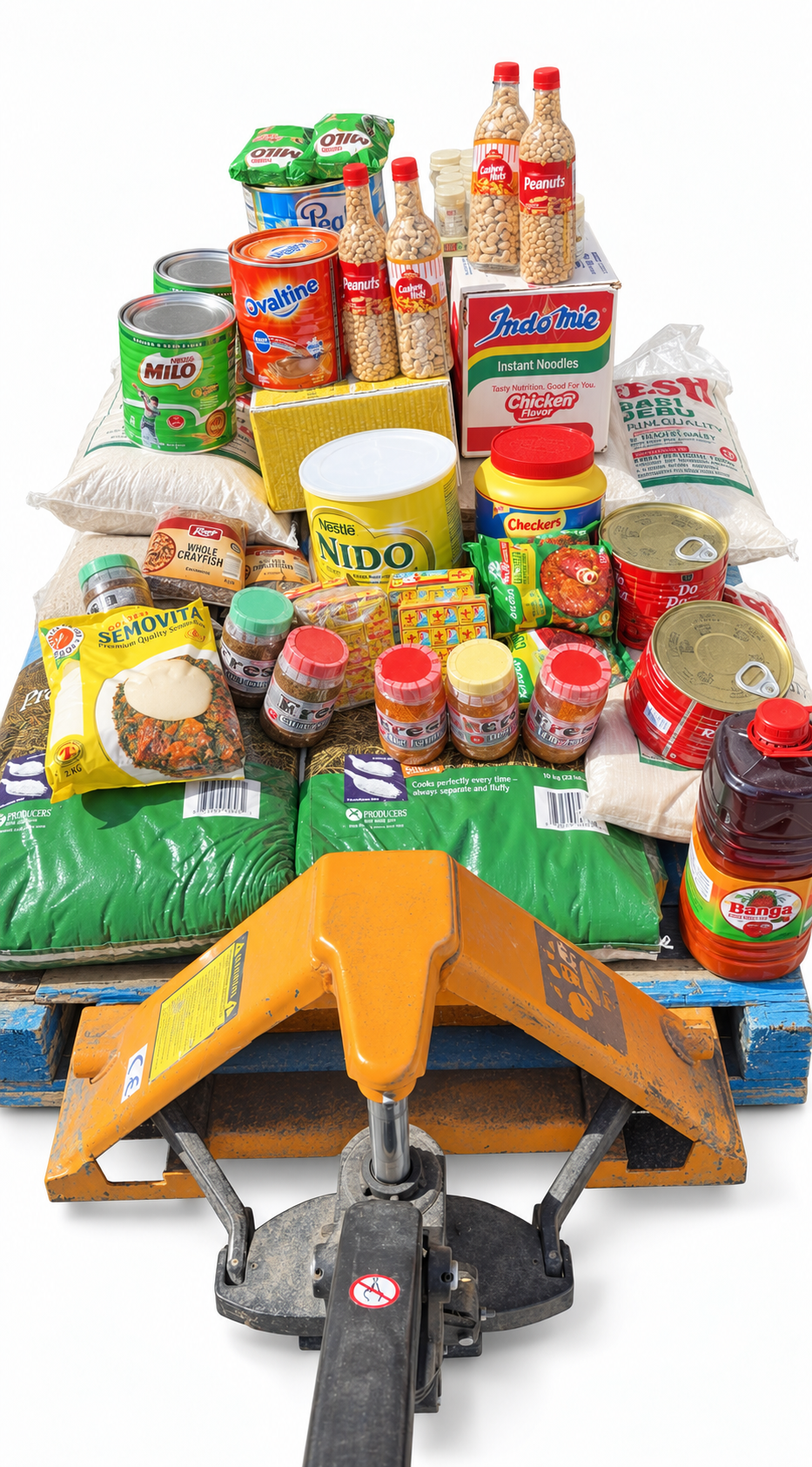 Pallet Deal - Complete African Grocery Bundle – Rice, Beans, Garri, Egusi, Seasonings (Nationwide Shipping)