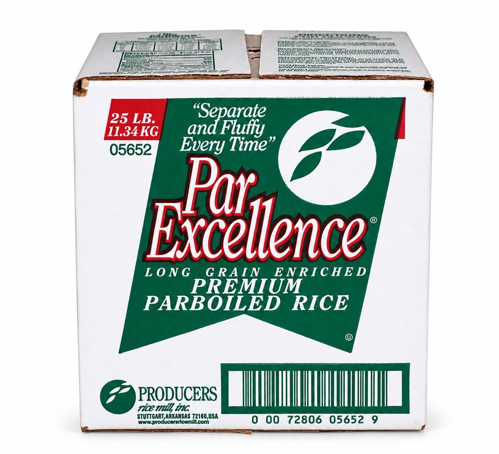 Par Excellence Premium Parboiled Rice Long Grain – 50lb Bag & 25lb