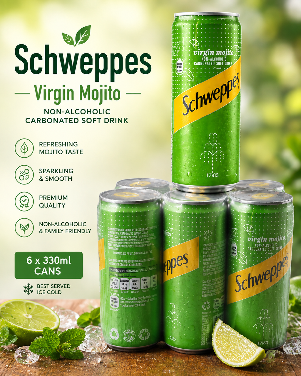 SCHWEPPES |CHAPMAN | VIRGIN MOJITO | PINAPPLE